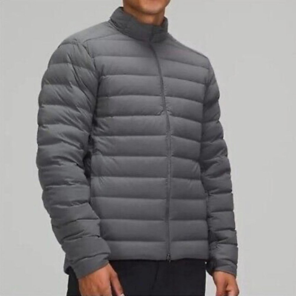 Lululemon Navigation Stretch Down Filled Puffer Men's Jacket, Gray - Size XL